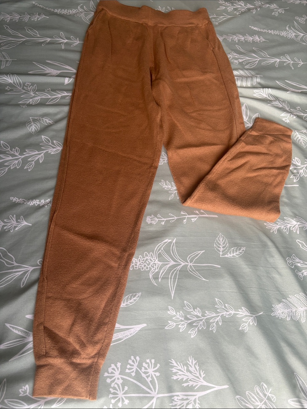 Zara Camel Brown Fleece Pants
